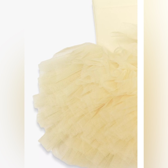 -NWT ZARA  Yellow Ruffled Tulle Top - Picture 9 of 12